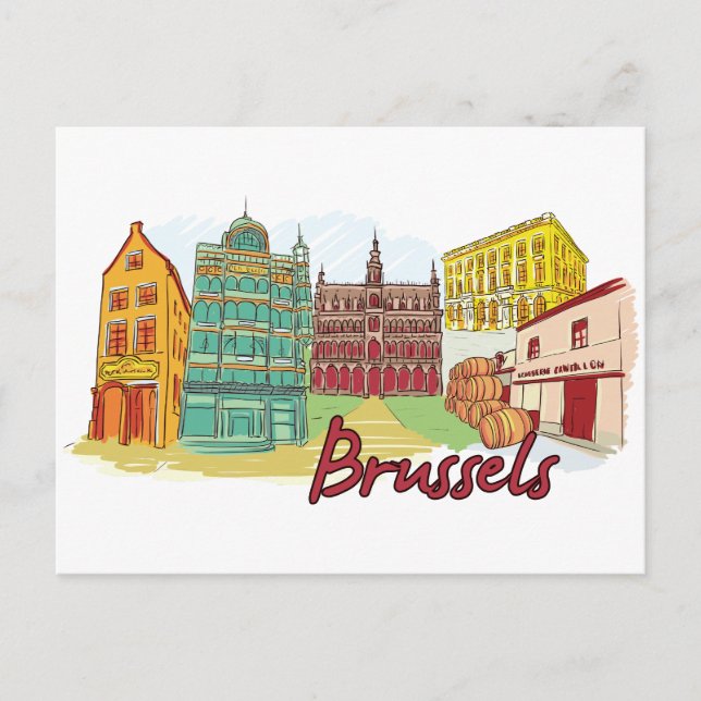 Brussels, Belgium Famous City Postcard (Front)