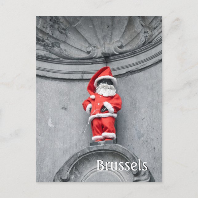 Brussels Belgium Manneken Pis photo  Postcard (Front)