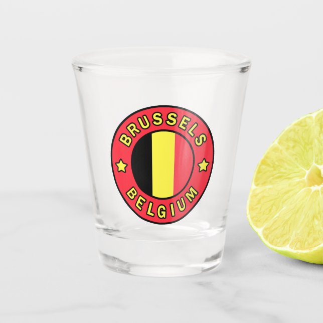 Brussels Belgium Shot Glass (Front)