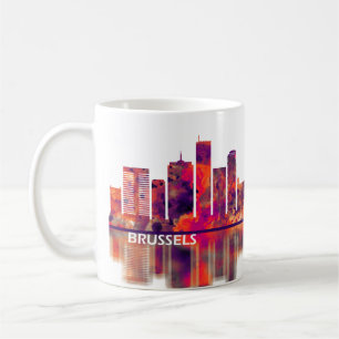 Brussels Belgium Skyline Coffee Mug