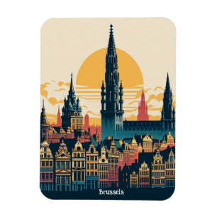 Brussels, Belgium stylist painting Magnet