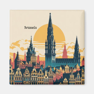 Brussels, Belgium stylist painting Magnet