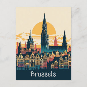 Brussels, Belgium stylist  painting Postcard
