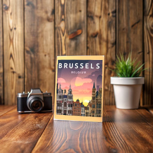 Brussels Belgium, the popular city Postcard