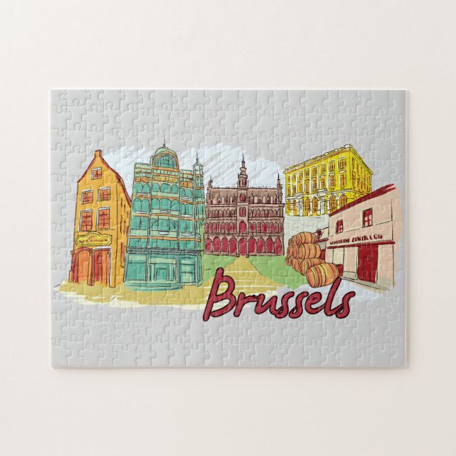 Brussels Belgium Travel City Jigsaw Puzzle (Horizontal)