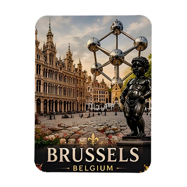 🧲 Brussels Belgium Vacation Memory To Remember 🧲 Magnet (Vertical)