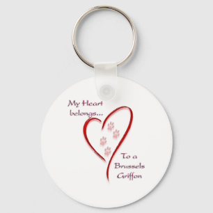 Brussels Griffon Belongs Key Ring