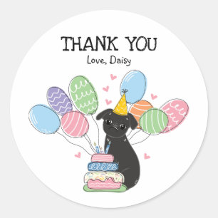 Brussels Griffon Birthday Party Favor Tags Sticker