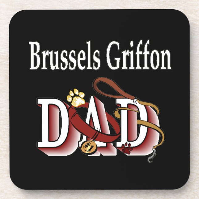 Brussels Griffon Dad Coaster (Front)