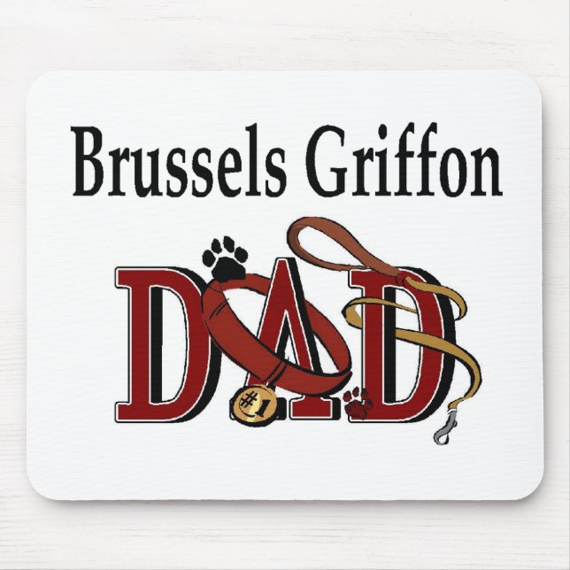Brussels Griffon Dad Gifts Mouse Pad (Front)