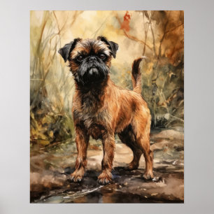Brussels Griffon Dog Art Print Poster