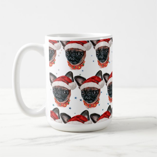 Brussels Griffon Dog Breed Christmas Coffee Mug (Left)