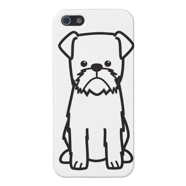 Brussels Griffon Dog Cartoon iPhone Case (Back)