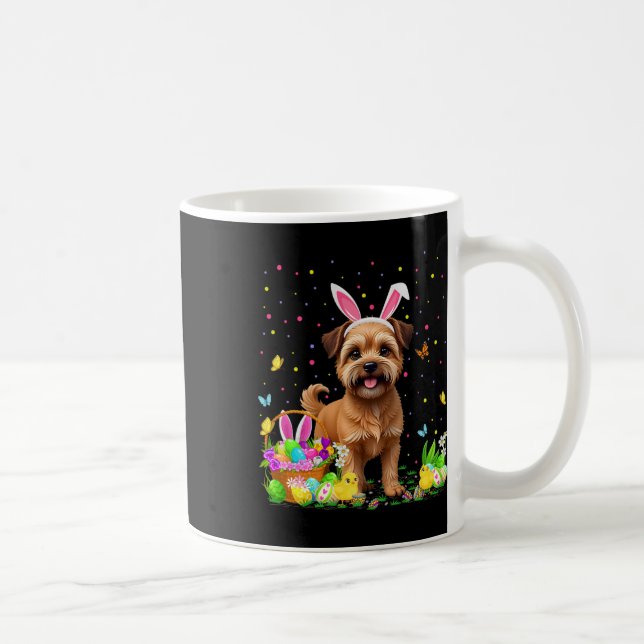 Brussels Griffon Dog Easter Egg Hunt Bunny Ear Hap Coffee Mug (Right)