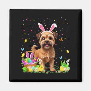 Brussels Griffon Dog Easter Egg Hunt Bunny Ear Hap Magnet