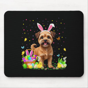 Brussels Griffon Dog Easter Egg Hunt Bunny Ear Hap Mouse Pad