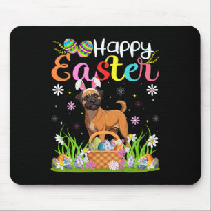 Brussels Griffon Dog Happy Easter Egg Hunt Bunny E Mouse Pad