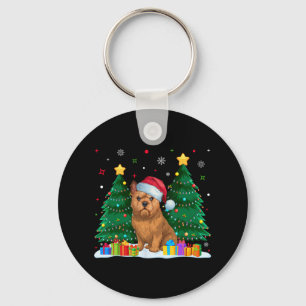 Brussels Griffon Dog Lovers Santa Hat Ugly Christm Key Ring