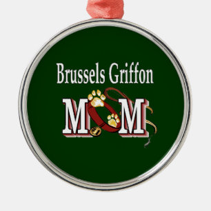 Brussels Griffon Dog MOM Metal Ornament