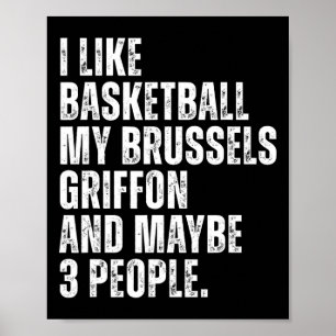 Brussels Griffon Dog Owner Sketll Lover Funny Poster