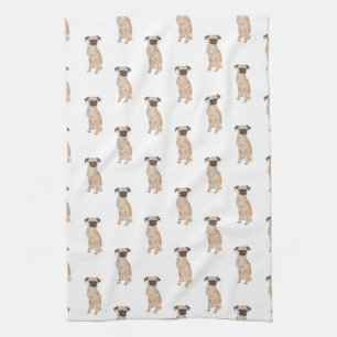 Brussels Griffon Dog Pattern Tea Towel