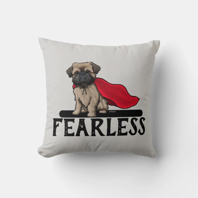 Brussels Griffon Fearless Cushion (Front)
