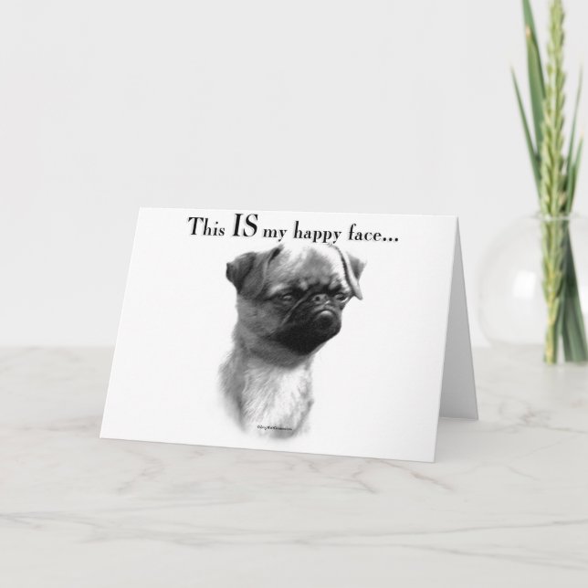 Brussels Griffon Happy Face Card (Front)