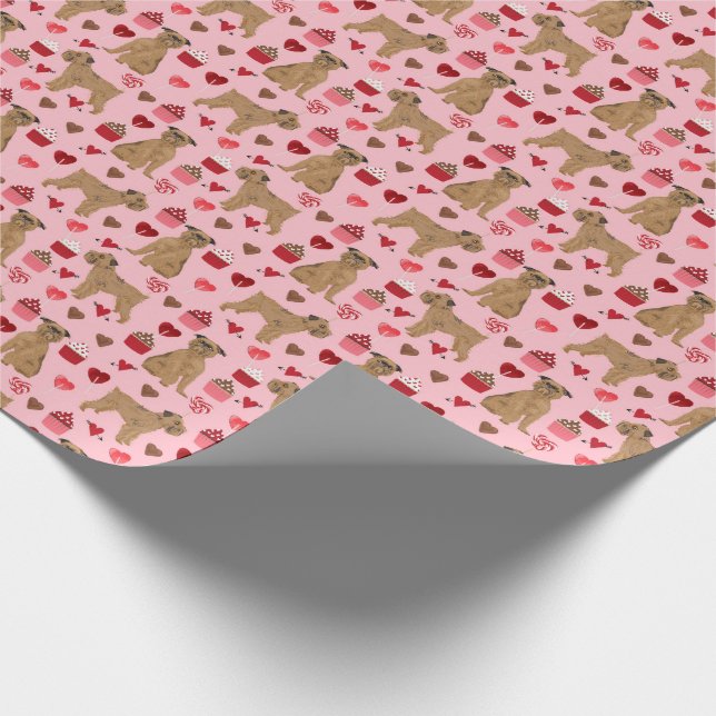 Brussels Griffon Love Valentines Gift Wrap (Corner)