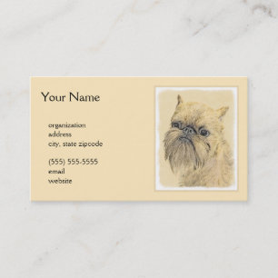 Brussels Griffon Painting - Cute Original Dog Art Business Card