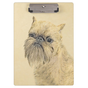 Brussels Griffon Painting - Cute Original Dog Art Clipboard