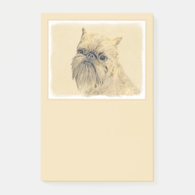 Brussels Griffon Painting - Cute Original Dog Art Post-it Notes (Front)