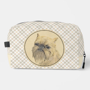 Brussels Griffon Painting Red Rough Cute Dog Art Dopp Kit