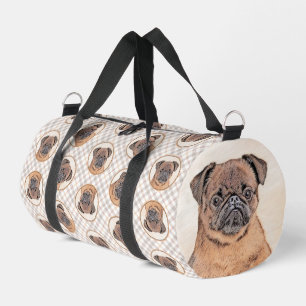 Brussels Griffon Painting Red Smooth Cute Dog Art Duffle Bag