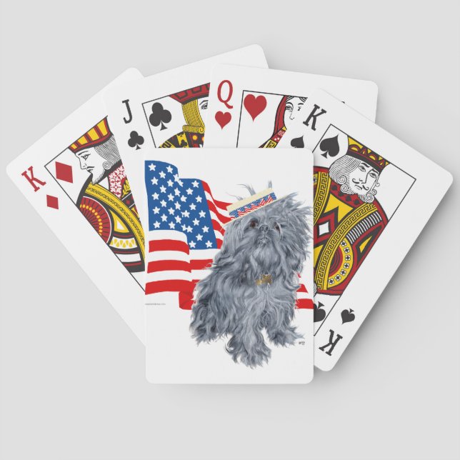 Brussels Griffon Patriotic Playing Cards (Back)