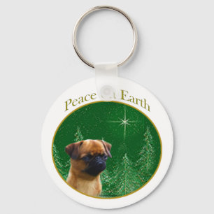 Brussels Griffon Peace Key Ring