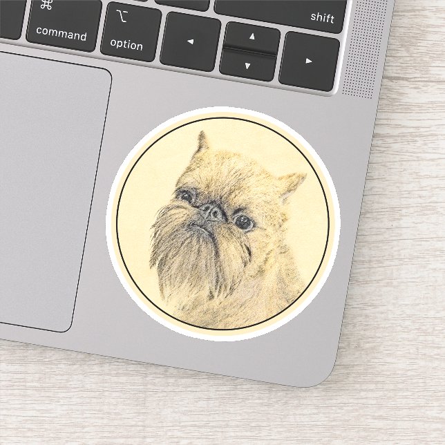 Brussels Griffon Rough Painting - Original Dog Art (Detail)