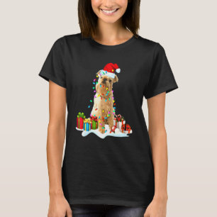 Brussels Griffon Santa Christmas Tree Lights Xmas  T-Shirt