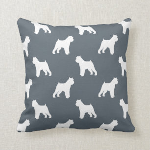 Brussels Griffon Silhouettes Pattern Cushion