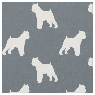 Brussels Griffon Silhouettes Pattern Fabric
