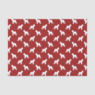 Brussels Griffon Silhouettes Pattern Red Tissue Paper