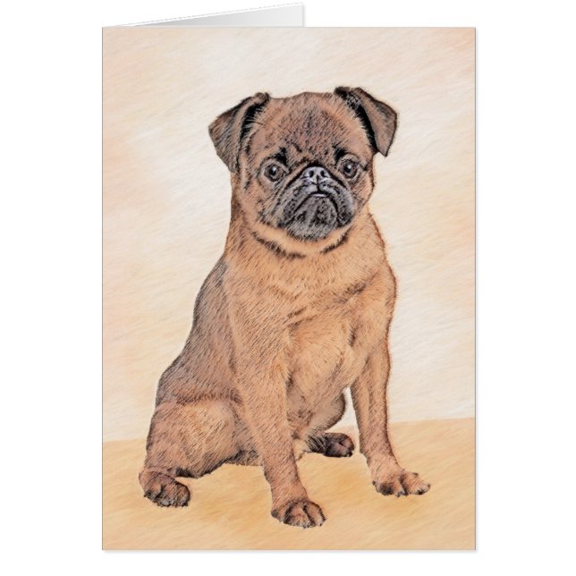 Brussels Griffon Smooth Painting Original Dog Art (Front)