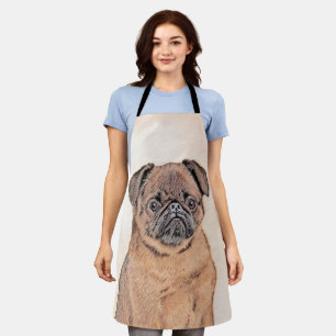 Brussels Griffon Smooth Painting Original Dog Art Apron