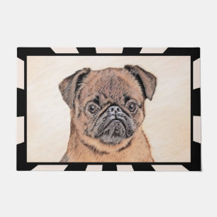 Brussels Griffon Smooth Painting Original Dog Art Doormat