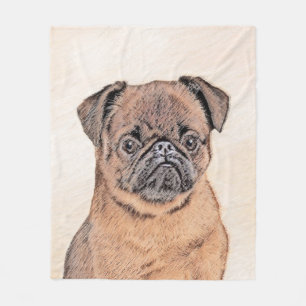 Brussels Griffon Smooth Painting Original Dog Art Fleece Blanket