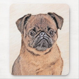 Brussels Griffon Smooth Painting Original Dog Art Mouse Pad