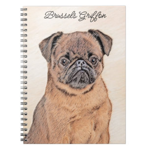 Brussels Griffon Smooth Painting Original Dog Art Notebook