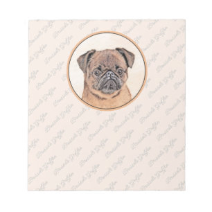 Brussels Griffon Smooth Painting Original Dog Art  Notepad