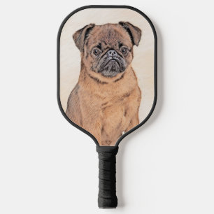 Brussels Griffon Smooth Painting Original Dog Art Pickleball Paddle
