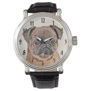 Brussels Griffon Smooth Painting Original Dog Art Watch