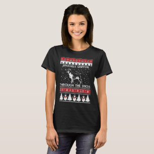 Brussels Griffon Through The Snow T-shirt